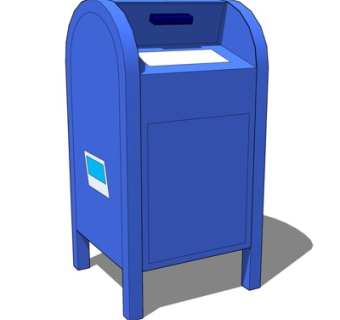 现代垃圾桶su模型