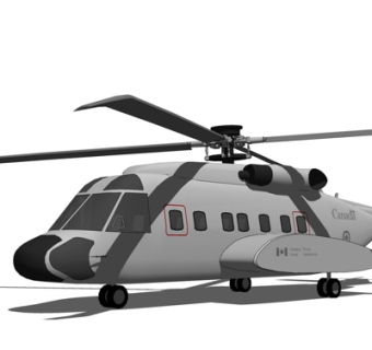 现代直升机su模型