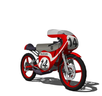 现代摩托车su模型