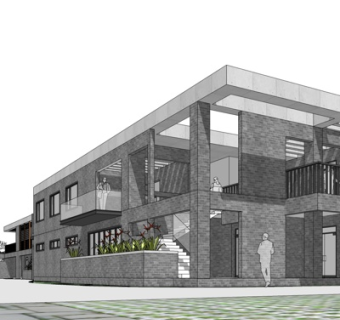 现代办公楼su模型