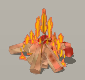 现代柴火su模型