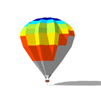 现代热气球su模型