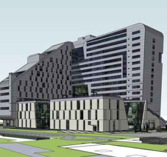 现代办公楼su模型