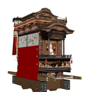 中式轿子su模型