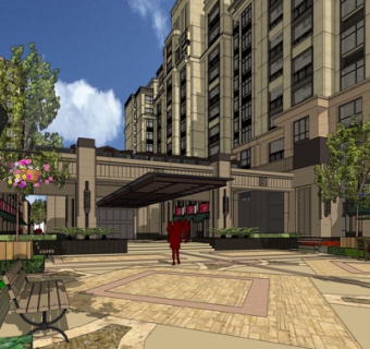 新古典公寓楼su模型