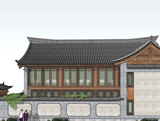 中式<em>房屋建筑</em>su模型