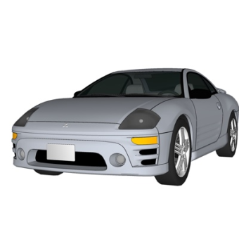 现代跑车su模型