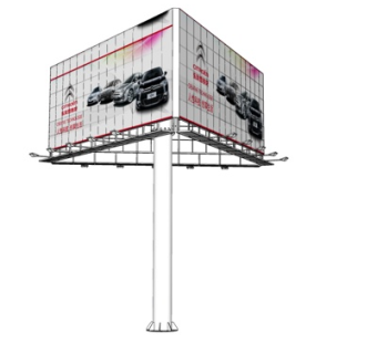 现代三角形广告牌su模型