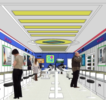 现代手机店su模型