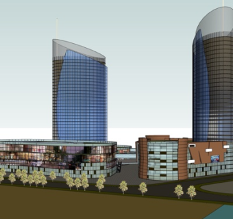 现代高层办公楼su模型