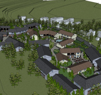 新中式房屋规划su模型