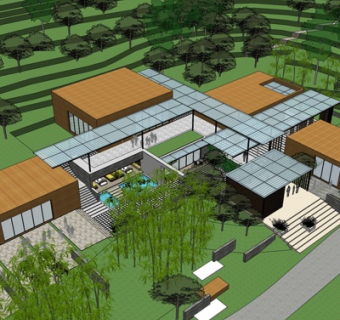 现代沿街商业建筑su模型