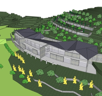 现代别墅规划su模型