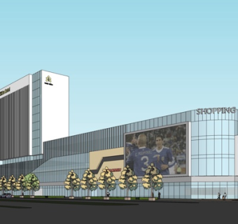 现代办公楼外观su模型