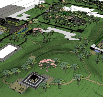 现代园林规划su模型