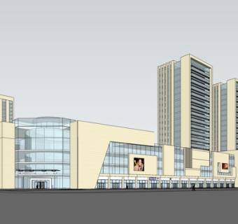 现代高层办公楼su模型