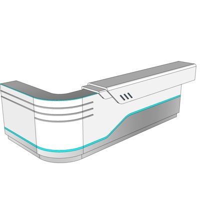 现代庭院围墙su模型