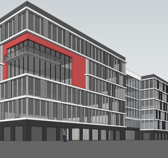 现代办公楼外观su模型