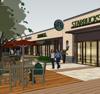 欧式商业街su模型