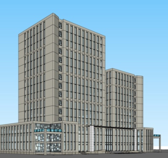 现代高层办公楼su模型