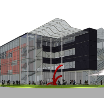 现代办公楼外观su模型