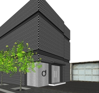 现代民房su模型