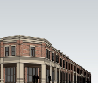 欧式沿街商业建筑su模型