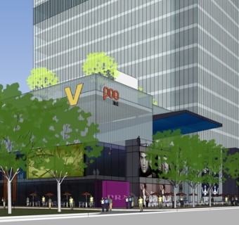 现代商业街su模型