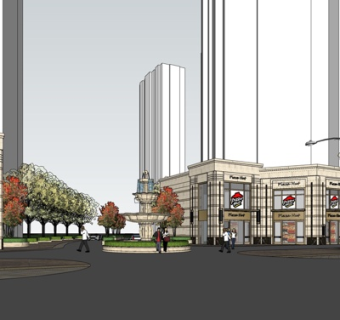 欧式商业街su模型