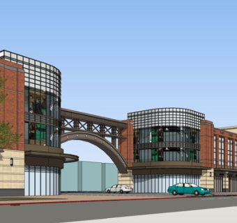 现代商业街su模型