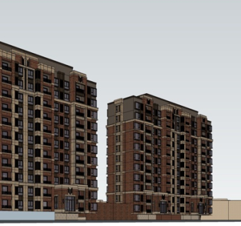 欧式高层公寓su模型