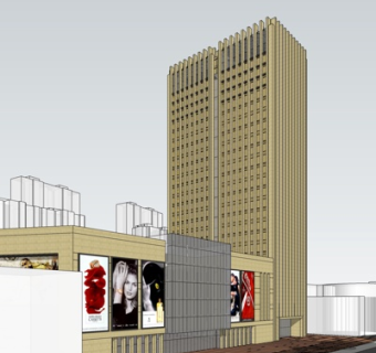 现代高层办公楼su模型