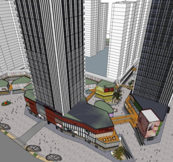 现代高层办公楼su模型