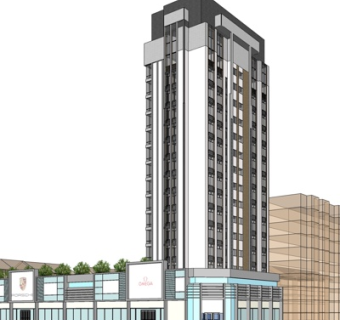 现代高层办公楼su模型