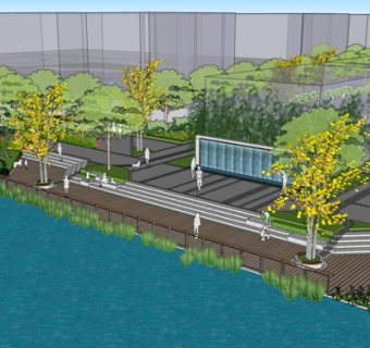 现代园林景观su模型