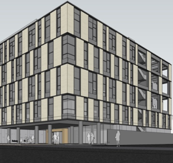 现代办公楼外观su模型