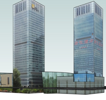 现代酒店su模型