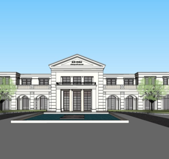 欧式酒店su模型