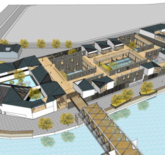 新中式房屋规划su模型