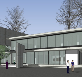 现代办公楼su模型