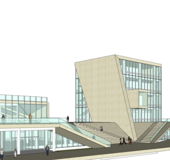 现代办公楼su模型