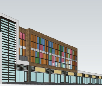 现代沿街商业建筑su模型