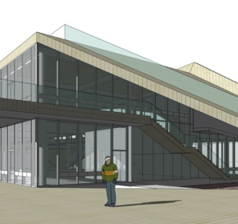 现代办公楼su模型