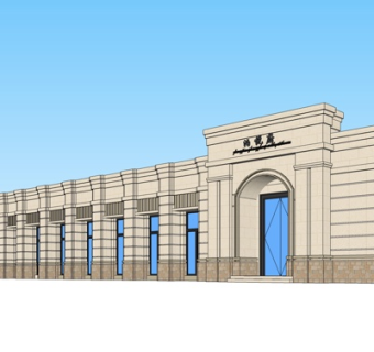 新古典商业会所su模型