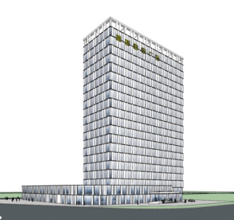 现代高层办公楼su模型