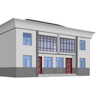 新中式民房su模型