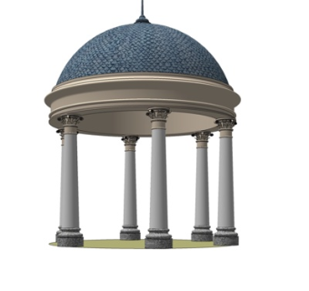 欧式廊架凉亭su模型