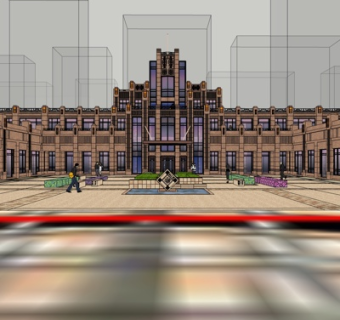 新古典会所外观su模型