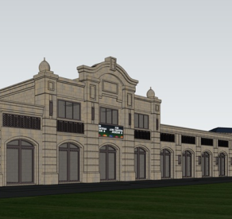 欧式沿街商业建筑su模型