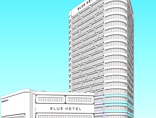 <em>现代酒店外观</em>su模型